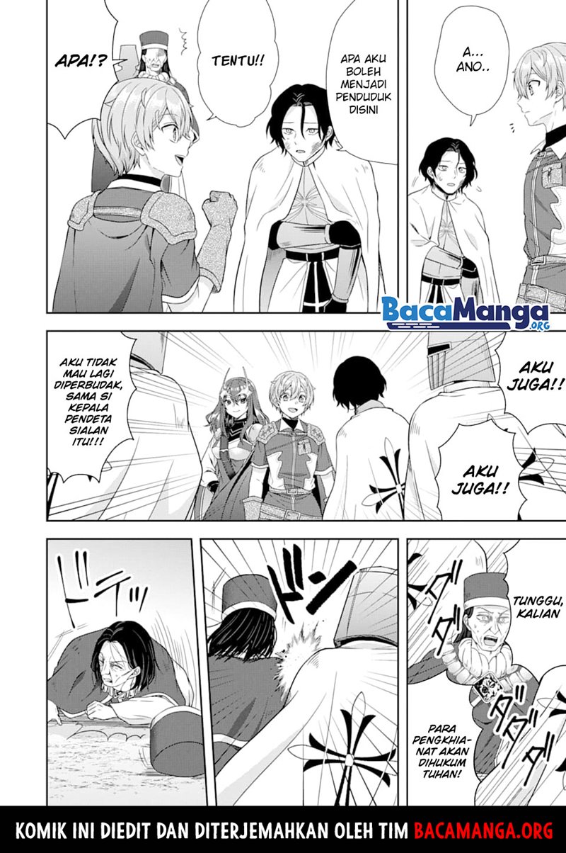 Tensei Ryoushu no Yuuryou Kaitaku: Zensei no Kioku o Ikashite White ni Tsutometara, Yuunou na Jinzai ga Atsumari Sugimashita Chapter 06.2 Bahasa Indonesia