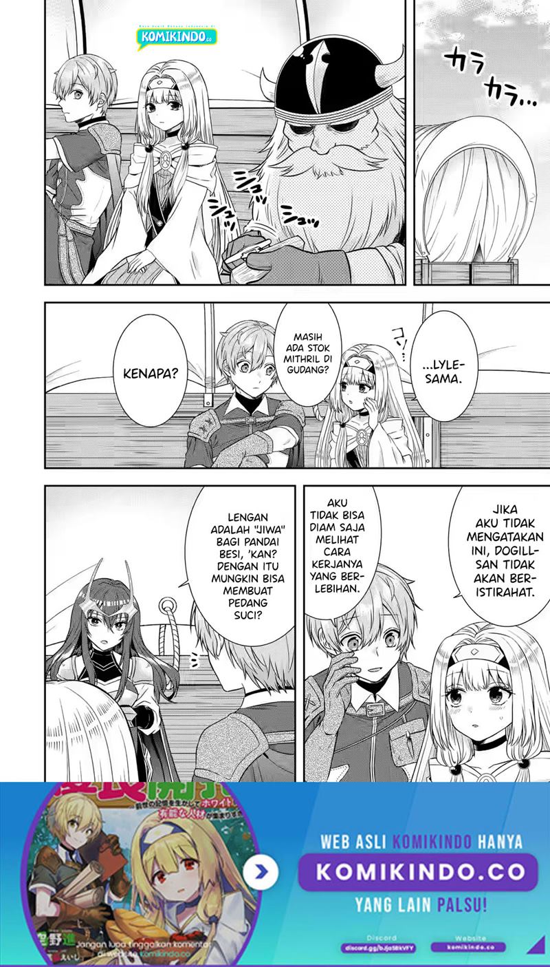 Tensei Ryoushu no Yuuryou Kaitaku: Zensei no Kioku o Ikashite White ni Tsutometara, Yuunou na Jinzai ga Atsumari Sugimashita Chapter 21.2 Bahasa Indonesia