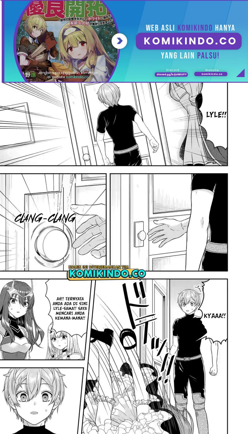 Tensei Ryoushu no Yuuryou Kaitaku: Zensei no Kioku o Ikashite White ni Tsutometara, Yuunou na Jinzai ga Atsumari Sugimashita Chapter 23.3 Bahasa Indonesia