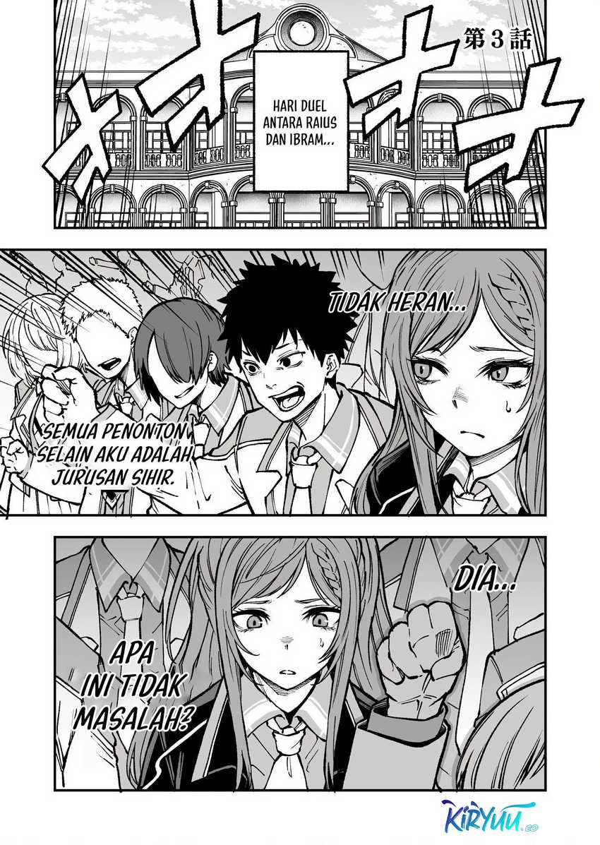 Umarekawatta Kensei Kenshi ga Reiguu sareru Majutsu Shijou Shugi no Gakuen de Musou suru chapter 3