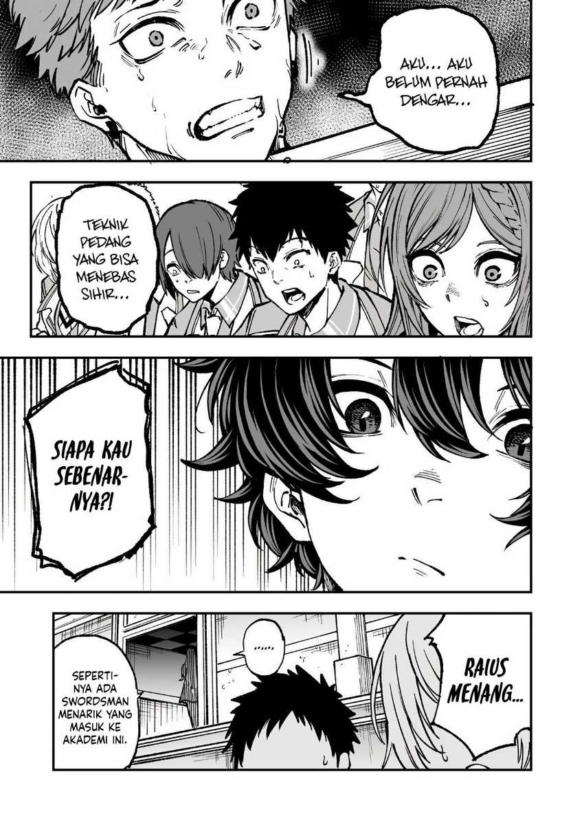 Umarekawatta Kensei Kenshi ga Reiguu sareru Majutsu Shijou Shugi no Gakuen de Musou suru chapter 3
