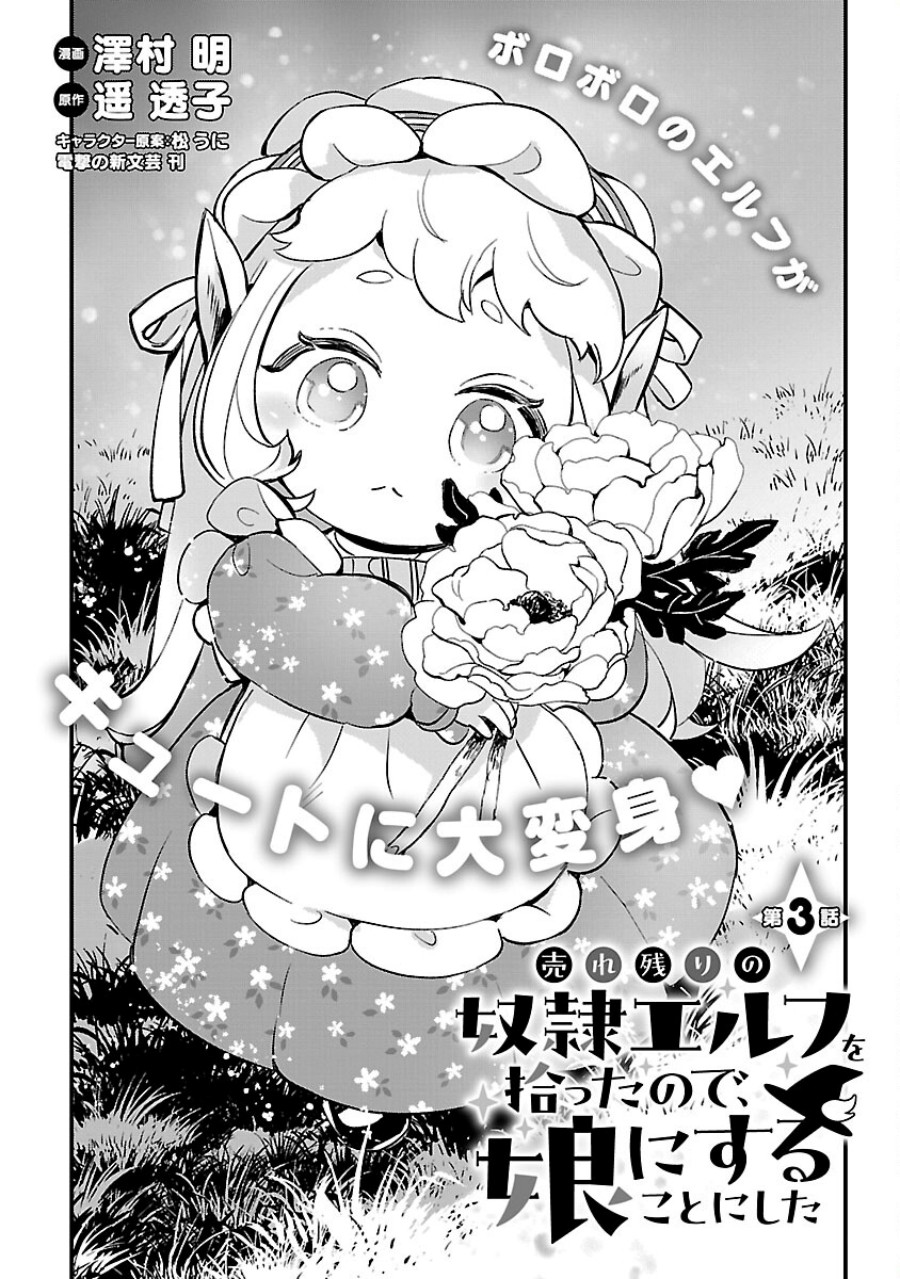 Urenokori no Dorei Elf wo Hirotta no de, Musume ni suru Koto ni shita chapter 3