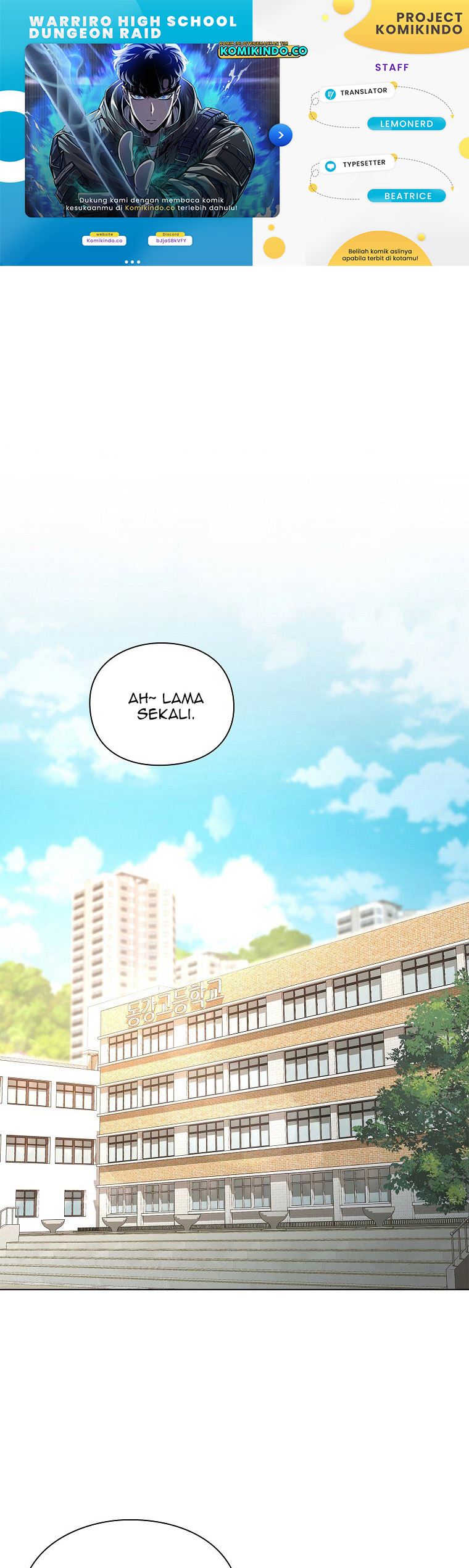 Warrior High School – Dungeon Raid Department Chapter 01 Bahasa Indonesia