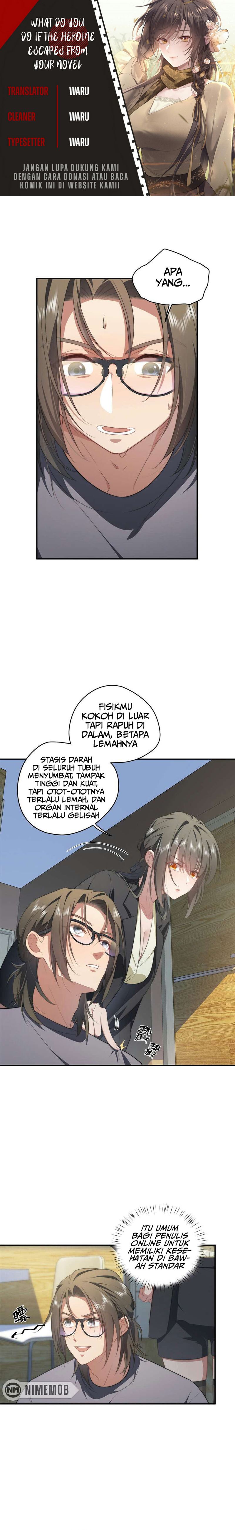 What Do You Do If the Heroine Escapes From Your Novel Chapter 20 Bahasa Indonesia