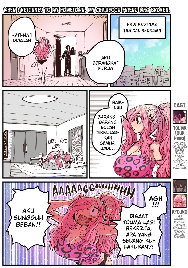 When I Returned to My Hometown, My Childhood Friend was Broken Chapter 32 Bahasa Indonesia