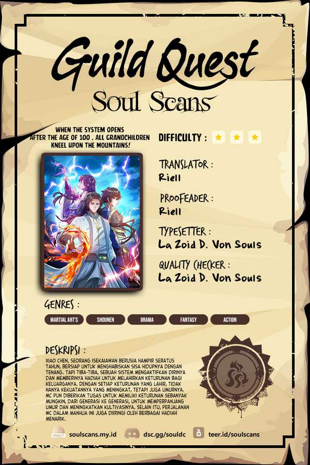 When The System Opens After The Age Of 100, All Grandchildren Kneel Upon The Mountains! Chapter 14 Bahasa Indonesia