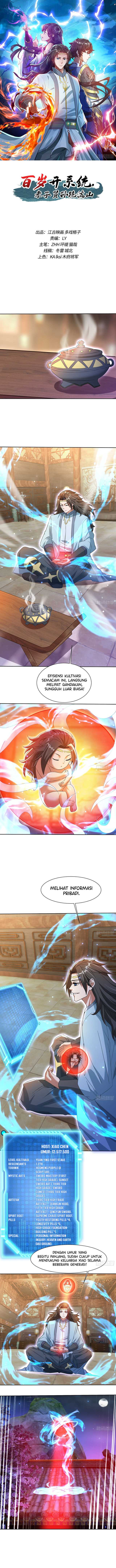 When The System Opens After The Age Of 100, All Grandchildren Kneel Upon The Mountains! Chapter 14 Bahasa Indonesia