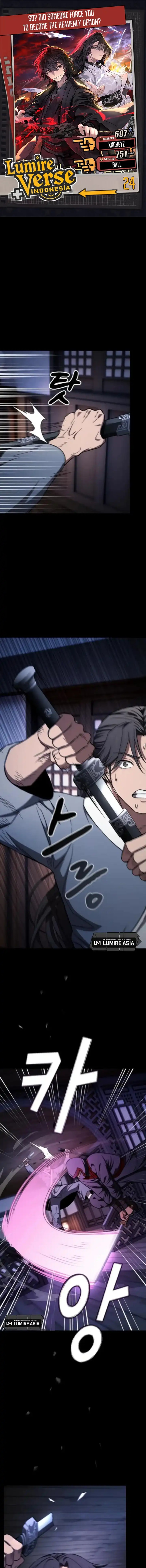 Who’s threatening you with a knife to make you a Heavenly Demon? (Did Someone Force You) Chapter 24 Bahasa Indonesia