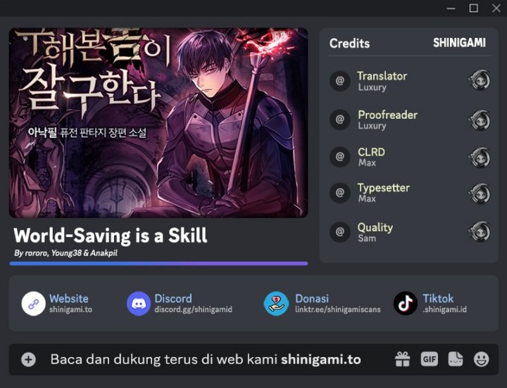 World-Saving Is A Skill chapter 3