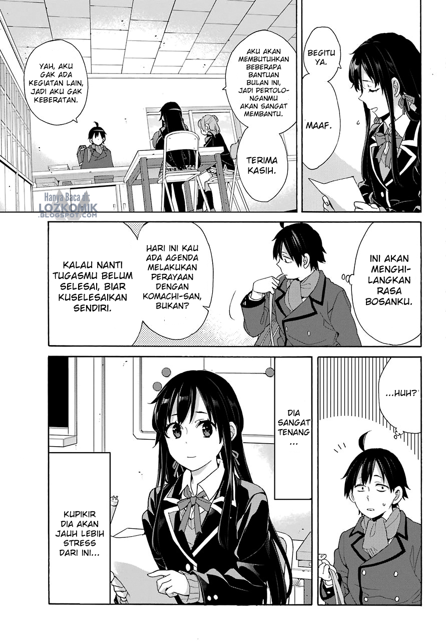 Yahari Ore no Seishun Love Comedy wa Machigatteiru.: Monologue chapter 68