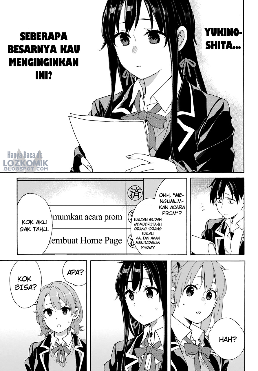 Yahari Ore no Seishun Love Comedy wa Machigatteiru.: Monologue chapter 68