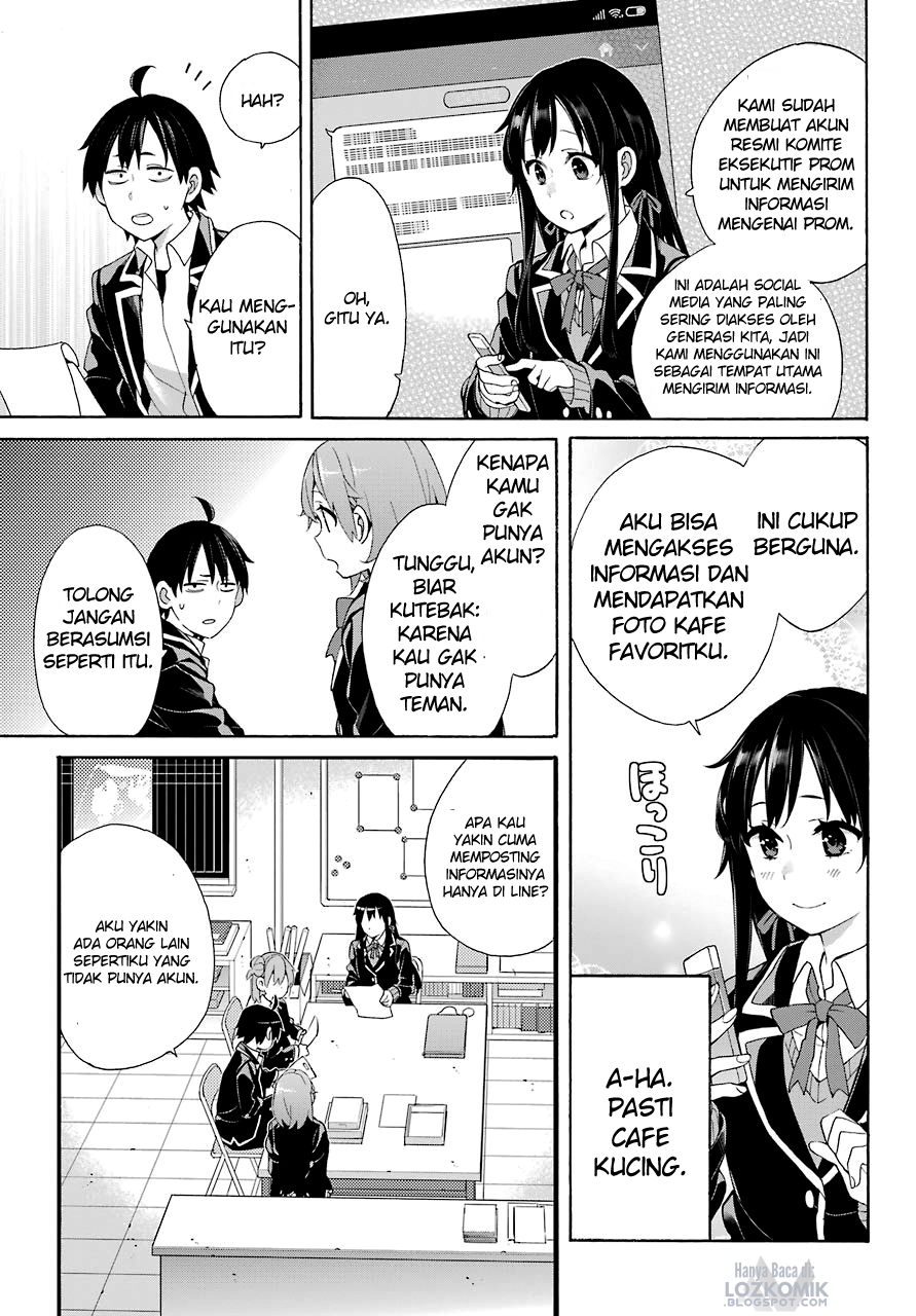 Yahari Ore no Seishun Love Comedy wa Machigatteiru.: Monologue chapter 68