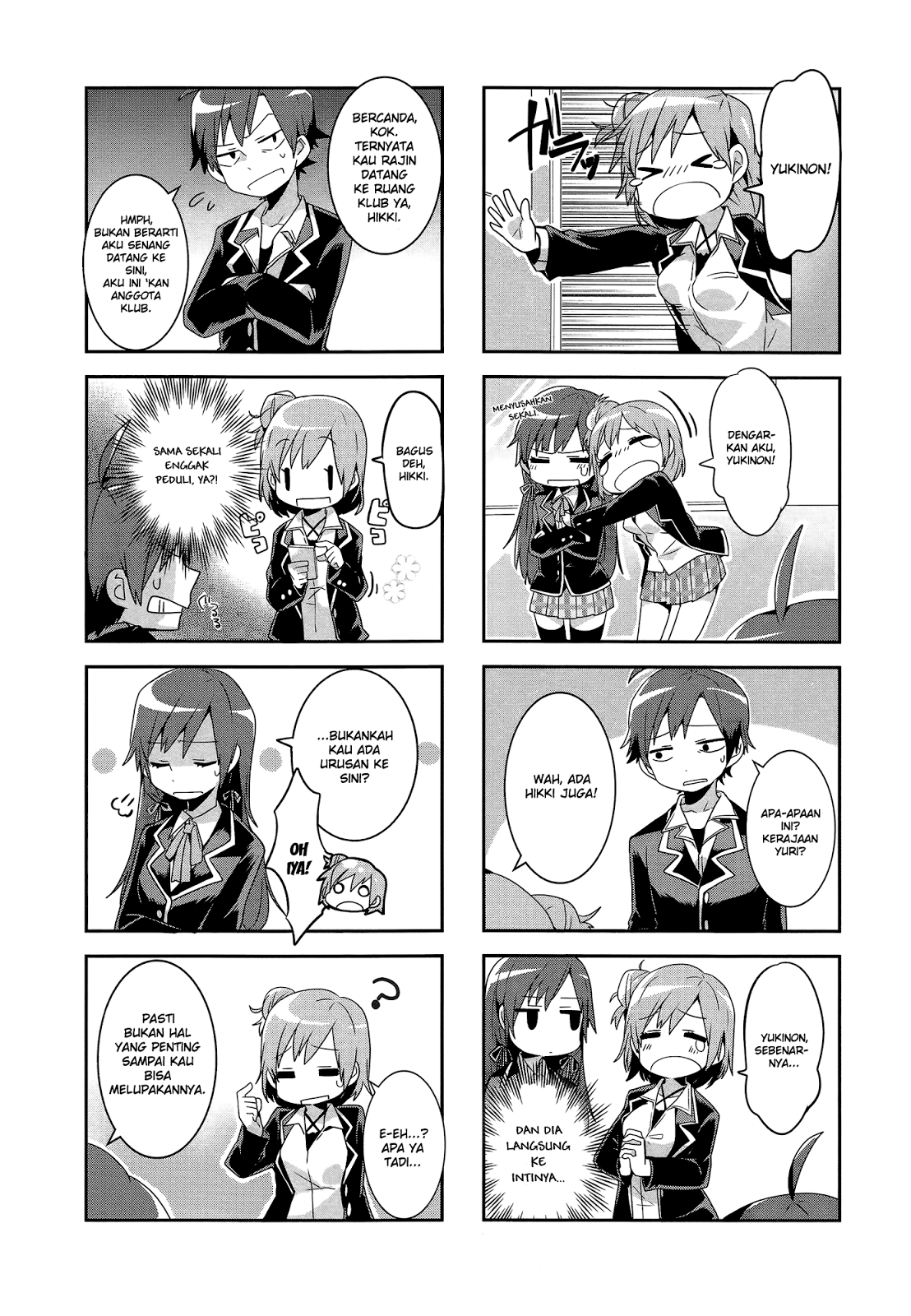 Yahari 4-koma demo Ore no Seishun Love Comedy wa Machigatteiru. chapter 1