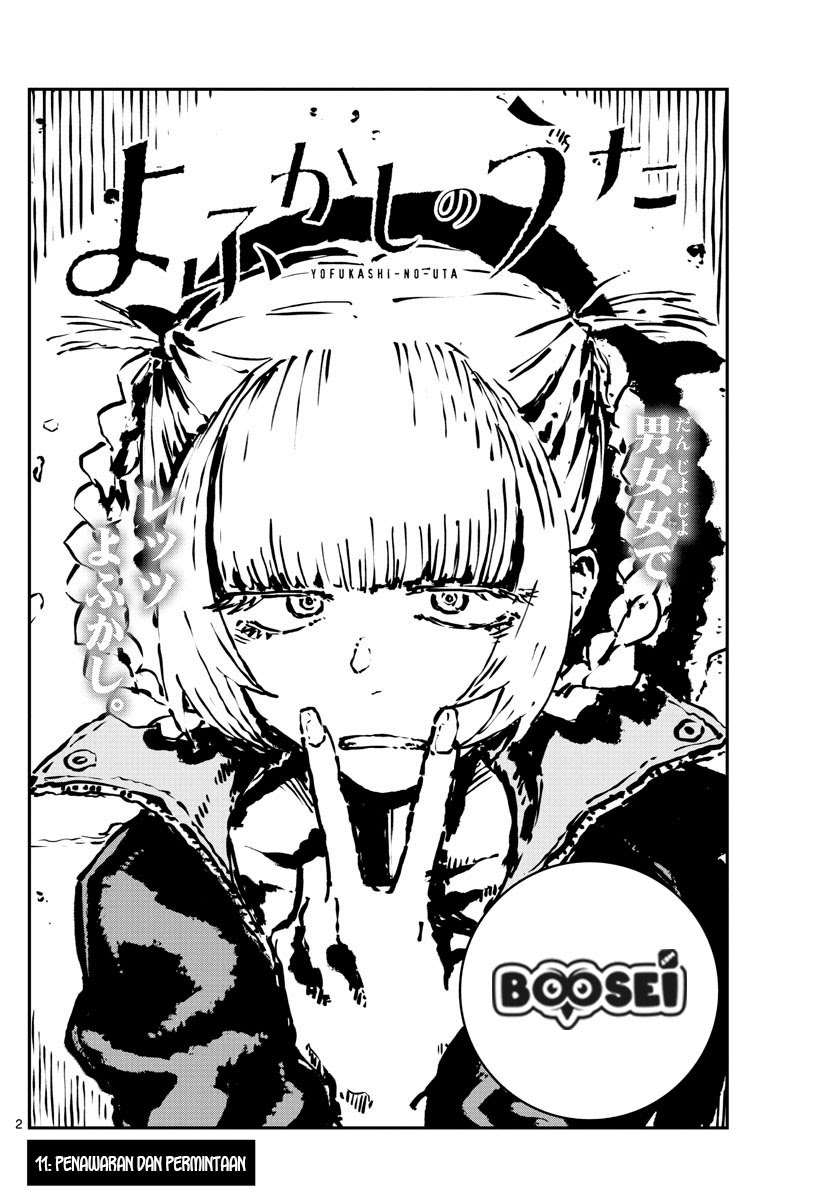 Yofukashi no Uta Chapter 11 Bahasa Indonesia