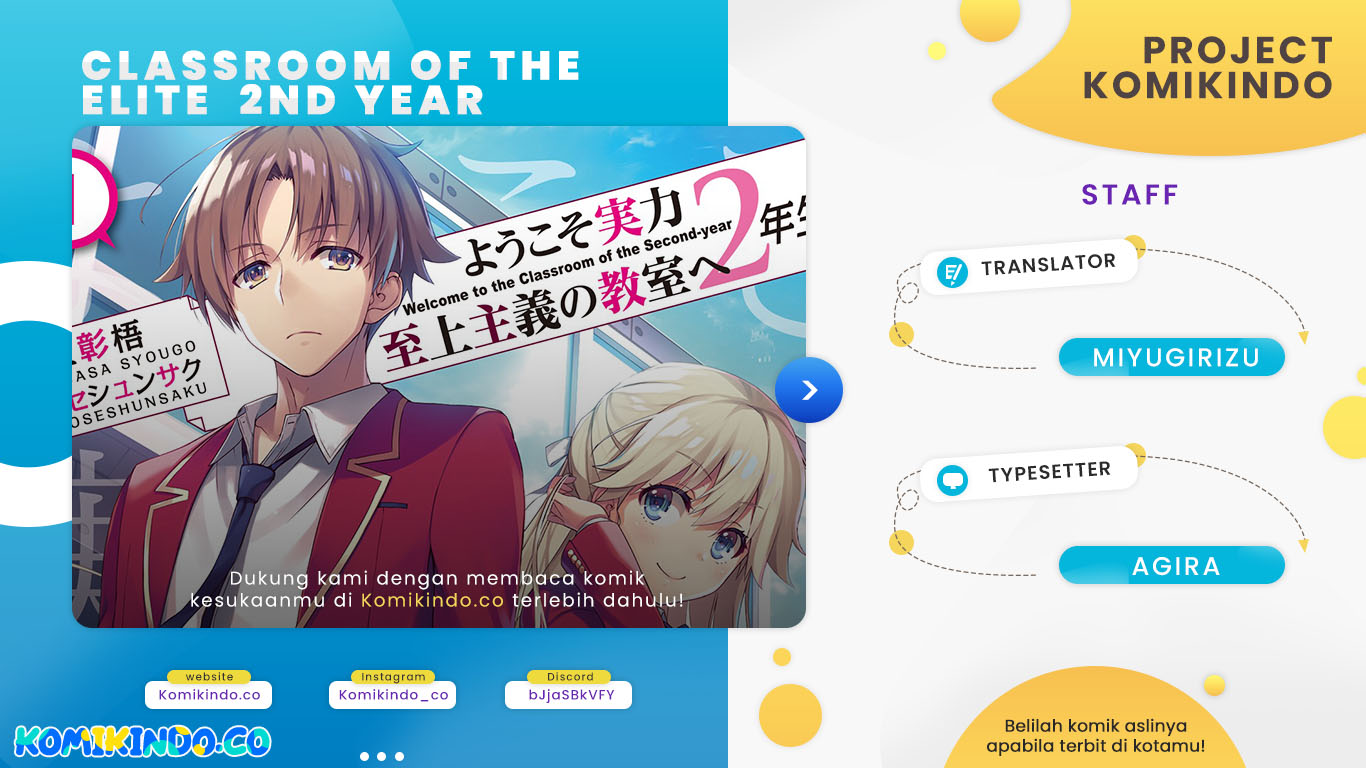 Youkoso Jitsuryoku Shijou Shugi no Kyoushitsu e: 2-nensei-hen Chapter 06 Bahasa Indonesia