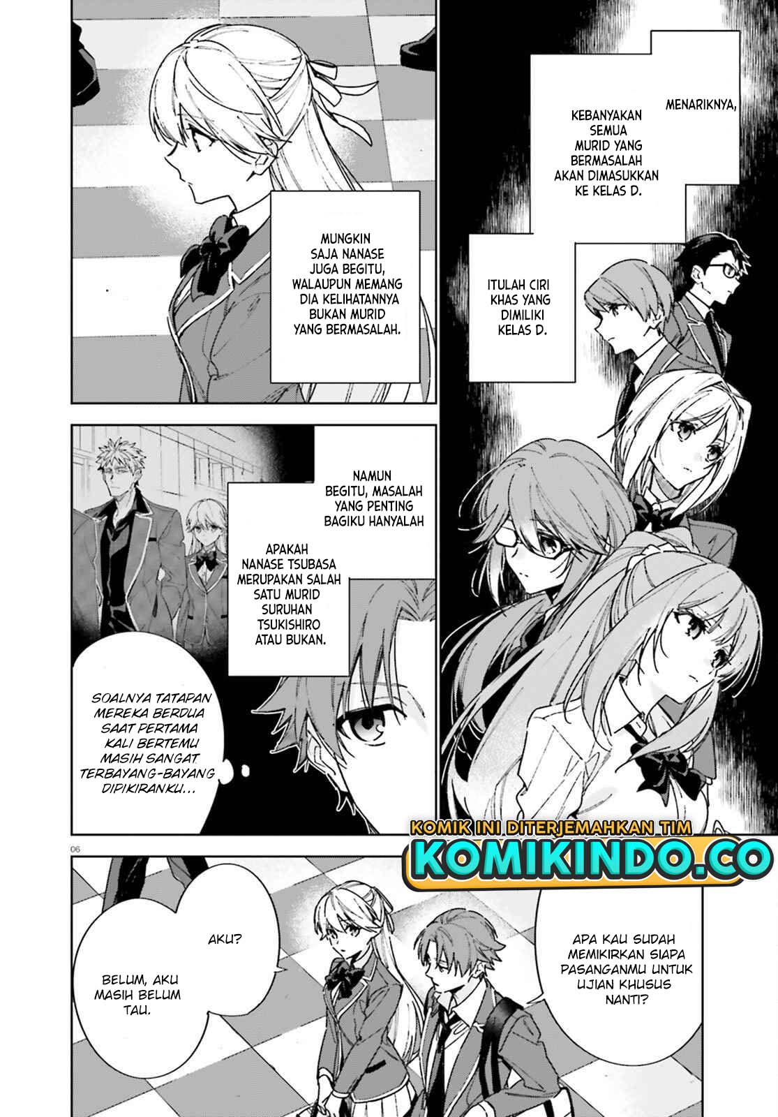 Youkoso Jitsuryoku Shijou Shugi no Kyoushitsu e: 2-nensei-hen Chapter 06 Bahasa Indonesia