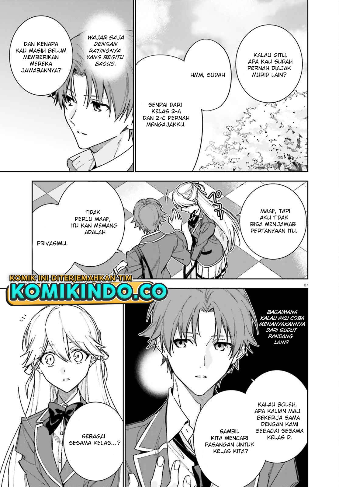 Youkoso Jitsuryoku Shijou Shugi no Kyoushitsu e: 2-nensei-hen Chapter 06 Bahasa Indonesia