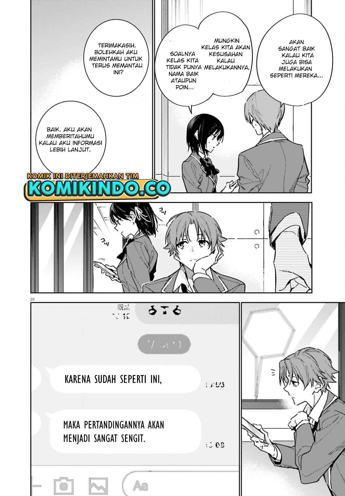 Youkoso Jitsuryoku Shijou Shugi no Kyoushitsu e: 2-nensei-hen Chapter 06 Bahasa Indonesia