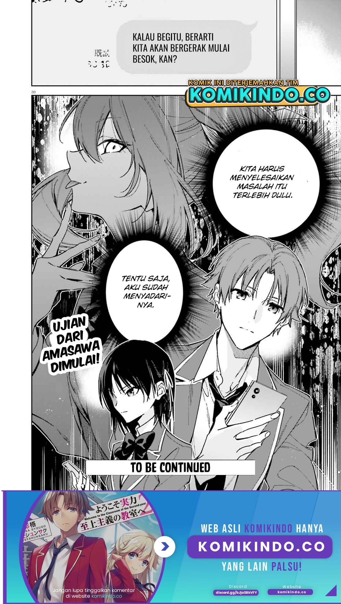 Youkoso Jitsuryoku Shijou Shugi no Kyoushitsu e: 2-nensei-hen Chapter 06 Bahasa Indonesia