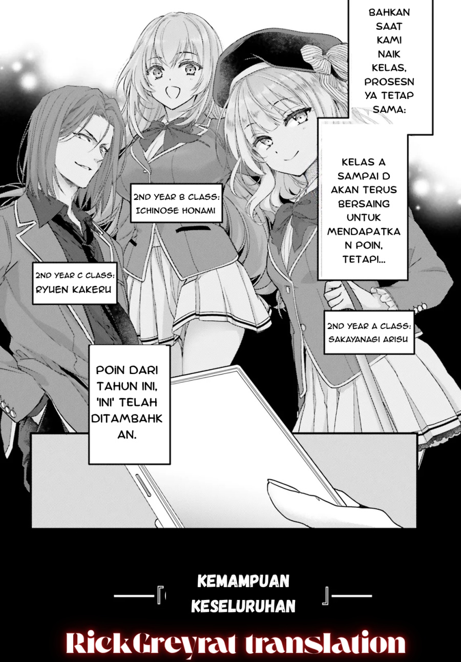 Youkoso Jitsuryoku Shijou Shugi no Kyoushitsu e 2-nensei-hen 2nd Stage chapter 1