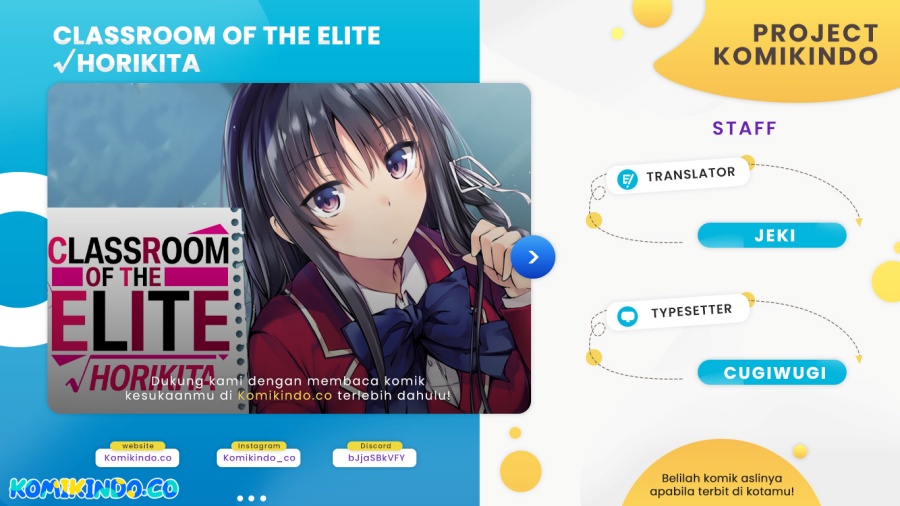 Youkoso Jitsuryoku Shijou Shugi no Kyoushitsu e Horkita Chapter 12 Bahasa Indonesia