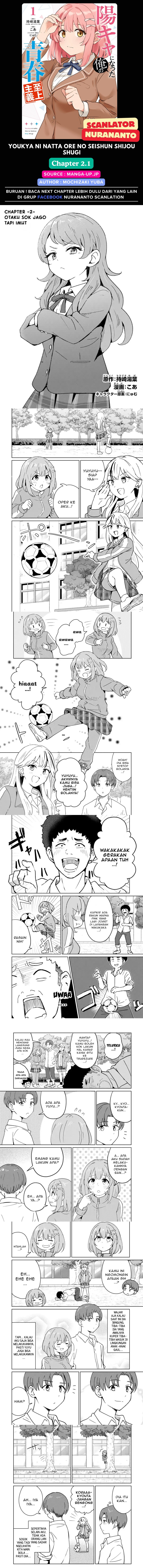 Youkya ni Natta Ore no Seishun Shijou Shugi Chapter 02.1 Bahasa Indonesia