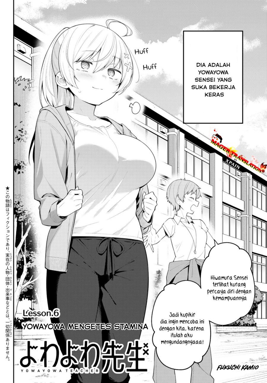 Yowa Yowa Sensei Chapter 06 Bahasa Indonesia
