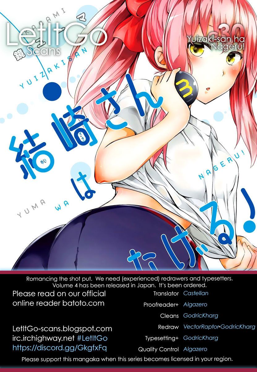 Yuizaki-san wa Nageru! Chapter 30 Bahasa Indonesia