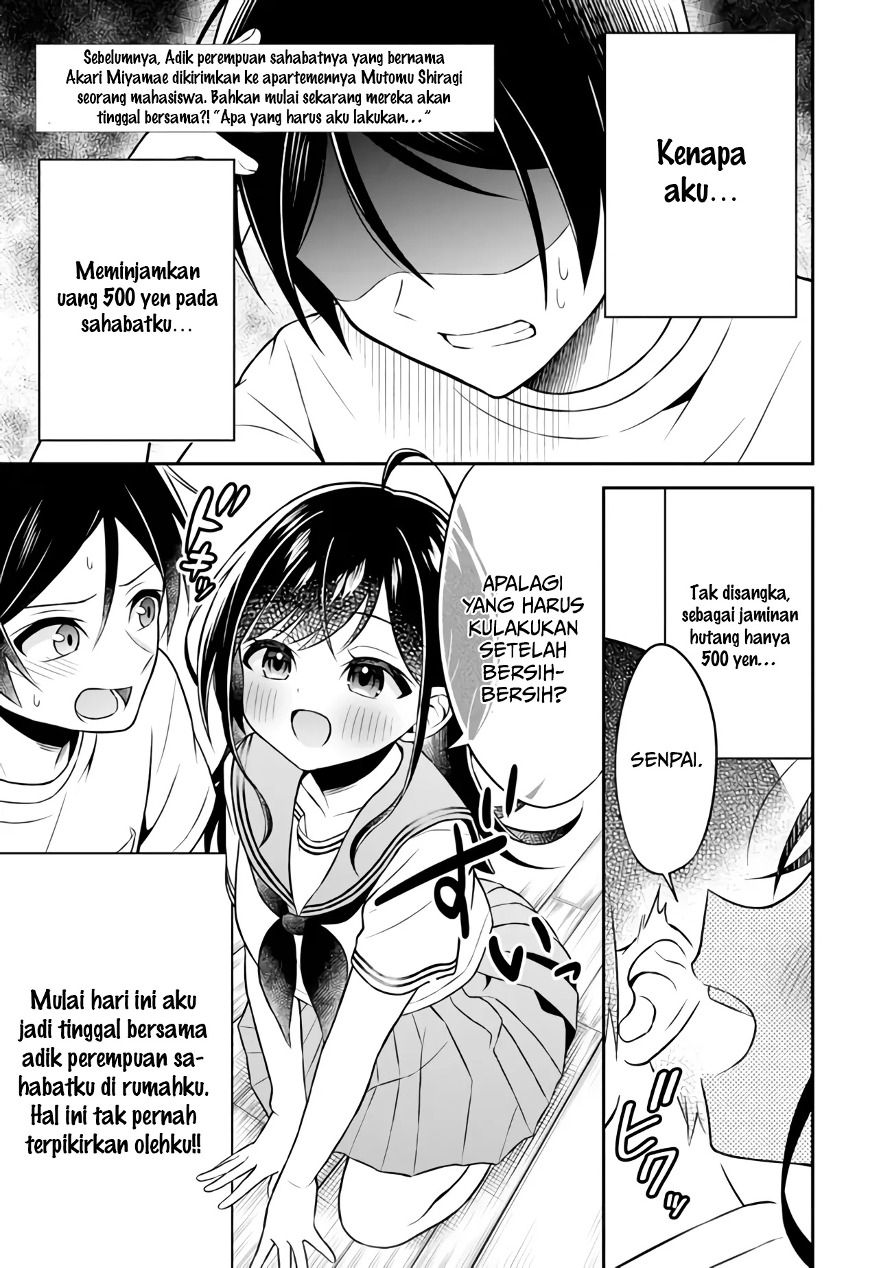 Yuujin ni 500 Yen Kashitara Shakkin no Kata ni Imouto wo Yokoshite Kita Nodakeredo, Ore wa Ittai Dou Sureba Iindarou chapter 2