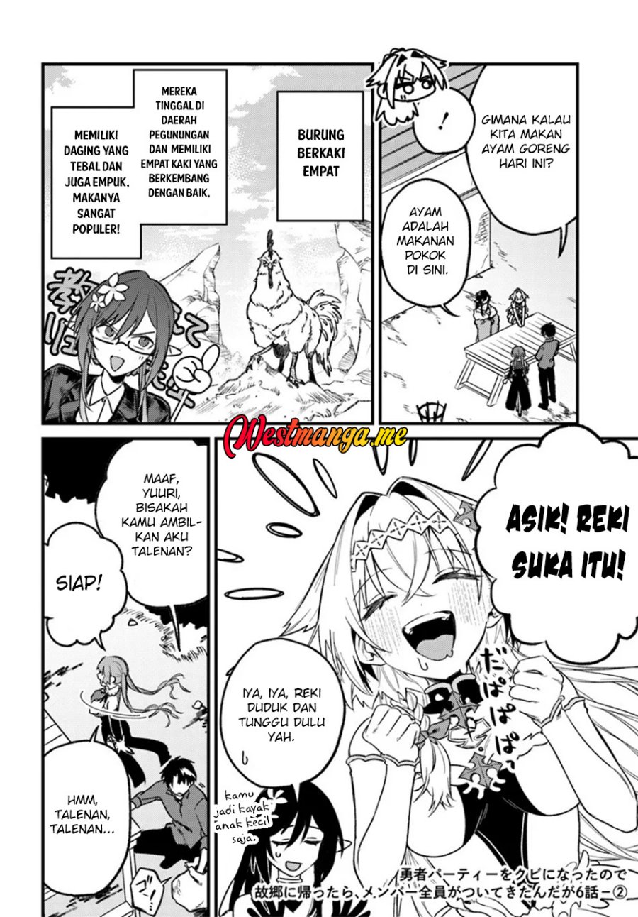 Yuusha Party wo Kubi ni Natta node Kokyou ni Kaettara, Member Zenin ga Tsuitekitandaga Chapter 06.2 Bahasa Indonesia