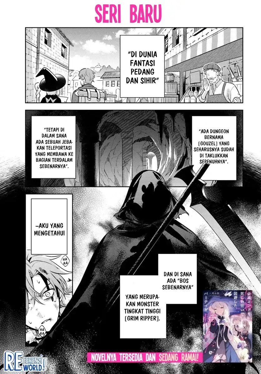 Zenmetsu End o Shi ni Monogurui de Kaihi Shita. Party ga Yanda. Chapter 01 Bahasa Indonesia