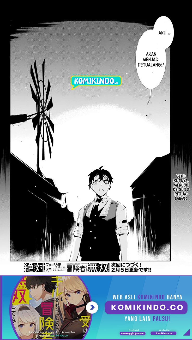 Zettai ni Damage wo Ukenai Skill wo Moratta node, Boukensha to shite Musou shite miru Chapter 06 Bahasa Indonesia